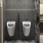 توالت یورینال (ایستاده) چینی کرد مدل فلوریا / Floria