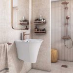 روشویی دیواری چینی کرد مدل آرین / Arian