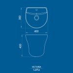 روشویی دیواری چینی کرد مدل ویکتوریا / Victoria